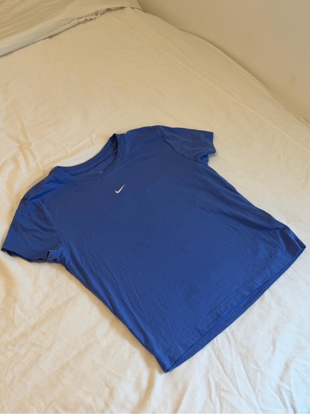 Nike Blue Short Sleeve Crewneck Tee with White Swoosh